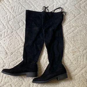 black thigh high boots